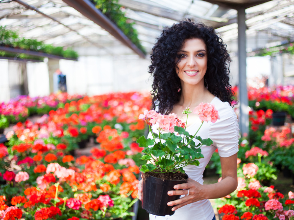 Lady with floral